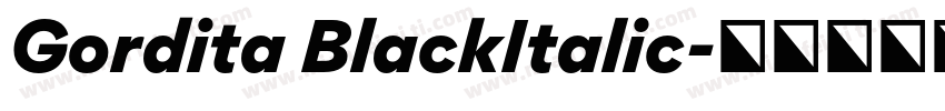 Gordita BlackItalic字体转换
